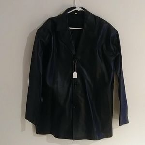 Man's Black Genuine Leather Jacket